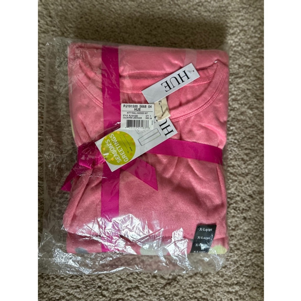 Cozy HUE Pink Cat Pajama Set XL - Picture 6 of 6